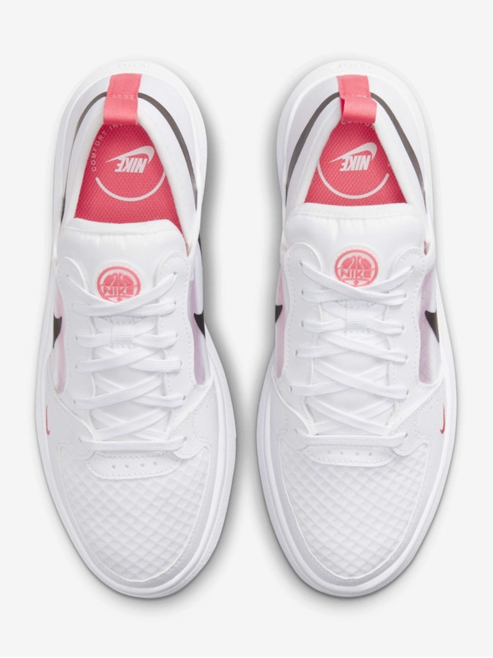 Nike Court Vision Alta TXT Low White Sea Coral Sneakers Size 8 Platform Swoosh
